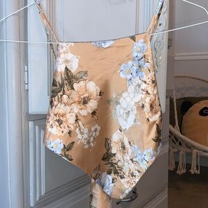 Scarf tie top- floral